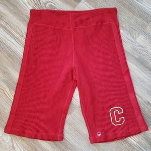 The Vault Cornell Collegiate Waffle Knit Long Shorts Mens M Big Red Drawstring